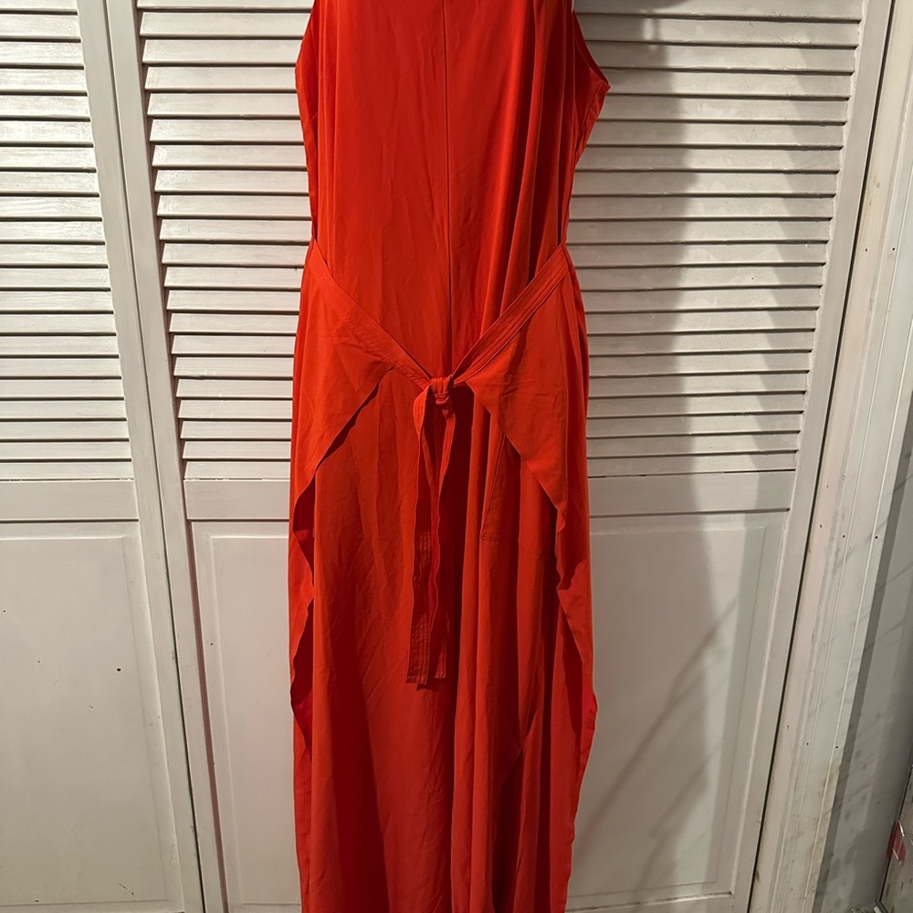 Athleta Vibrant Orange Backless Dress